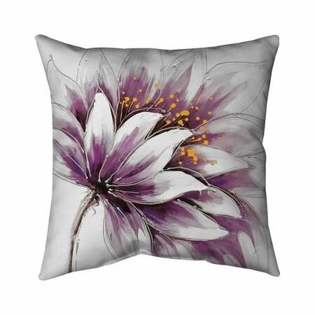 FONDO 20 x 20 in. Purple Flower-Double Sided Print Indoor Pillow FO2793708